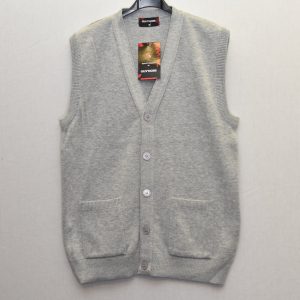 Button Sleveless Cardigan grey
