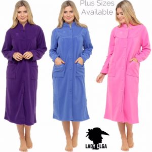 Button through fleece dressing gowns (1)