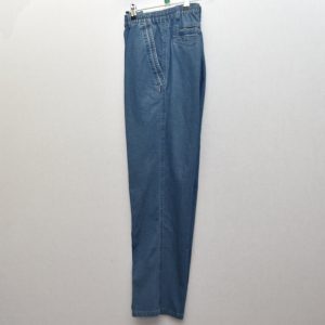 Fully elasticated waist stretch draw cord jeans Denim Blue