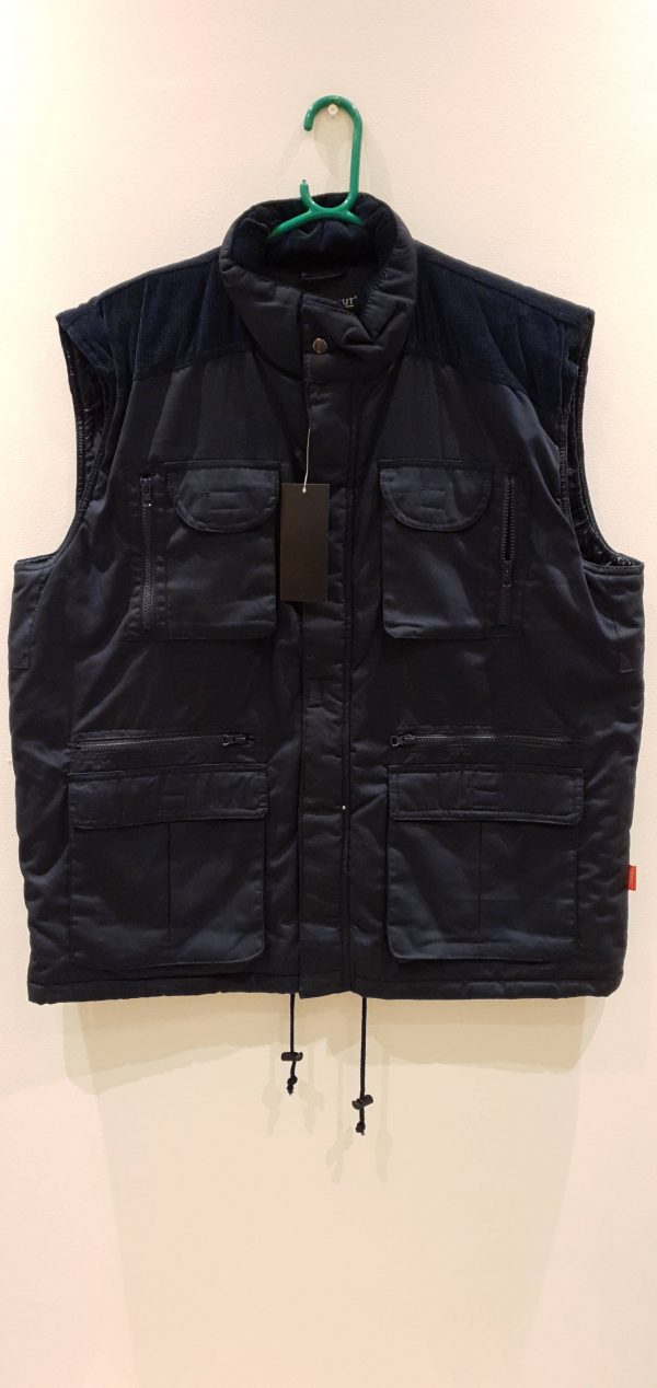 Quilted Body Warmer with Multi Pockets Navy (1)