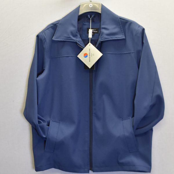 Summer Golf Lightweight jacket with flap collars and loose bottom blue
